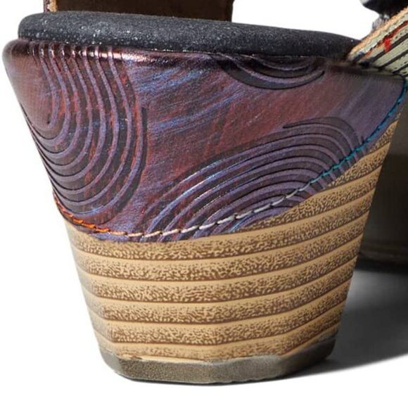 NEW L'Artiste Purple of SPRING STEP Heels for Women adjustable Modern sandal - Picture 4 of 9